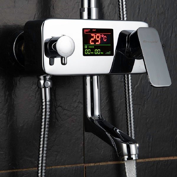 Cascada Allure 8" Digital Shower Faucet System Chrome Finish - Close-Up