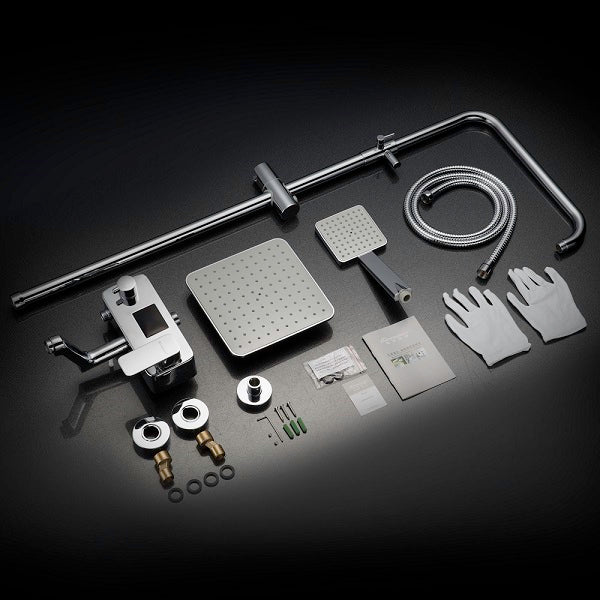 Cascada Allure 8" Digital Shower Faucet System Chrome Finish - View 10