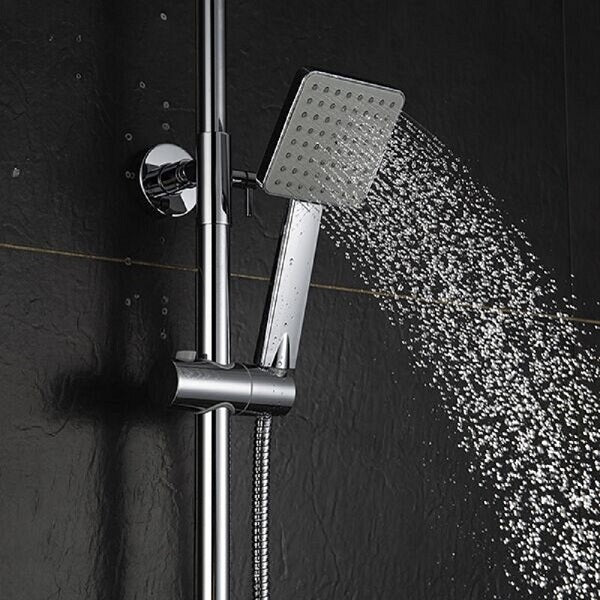 Cascada Allure 8" Digital Shower Faucet System Chrome Finish - Side View