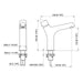 Cascada Andria Single Hole Bathroom Sink Faucet (Hot & Cold) - Side View