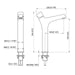 Cascada Andria Vessel Bathroom Sink Faucet (Hot & Cold) - Side View