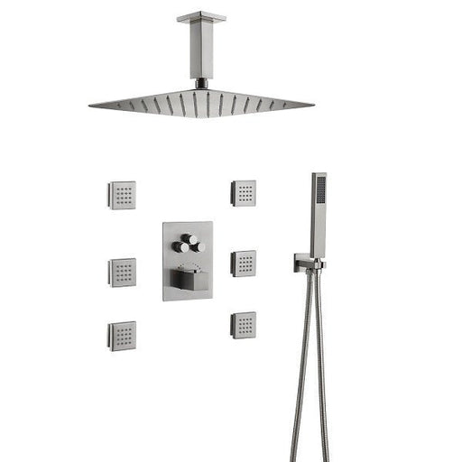 Cascada Annecy 12” Shower System - Brushed Nickel