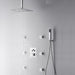 Cascada Annecy 12” Square Shower System - Polished Chrome - Side View