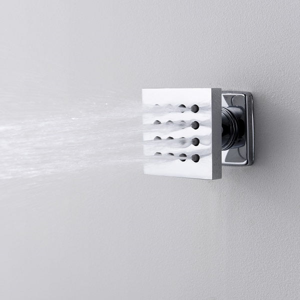 Cascada Annecy 12” Square Shower System - Polished Chrome - Detail View