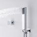 Cascada Annecy 12” Square Shower System - Polished Chrome - Close-Up