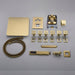 Cascada Annecy 12” Square Shower System - Brushed Gold - Detail View