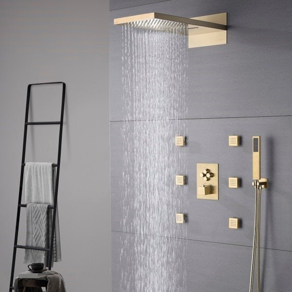 Cascada Annecy 9"x22” Rectangular Shower System - Side View