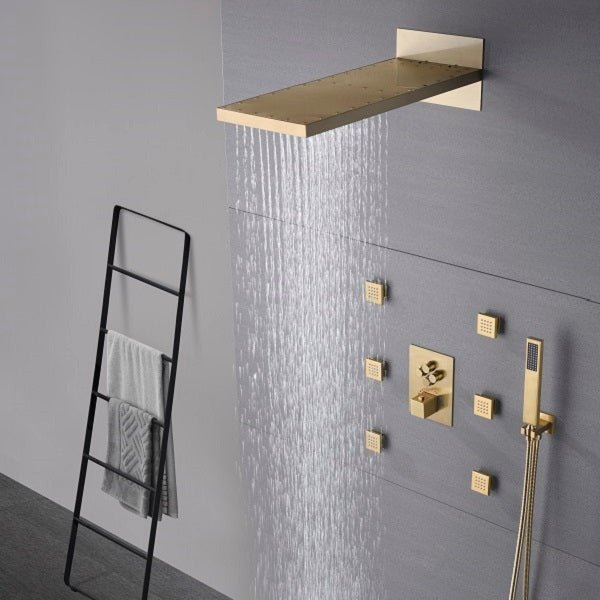 Cascada Annecy 9"x22” Rectangular Shower System - Detail View