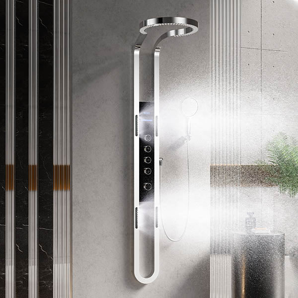 Cascada Aqualuxe 70" Multifunction Circular Digital Shower Panel System - View 9