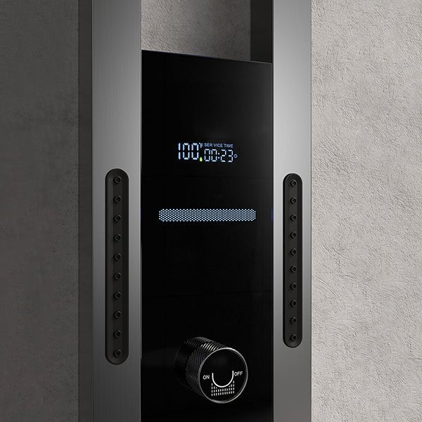 Cascada Aqualuxe 70" Multifunction Circular Digital Shower Panel System - Dimensions