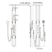 Cascada Aqualuxe 70" Multifunction Circular Digital Shower Panel System - View 14