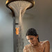 Cascada AquaTech Elite 80" Matte Black Circular Shower Panel System