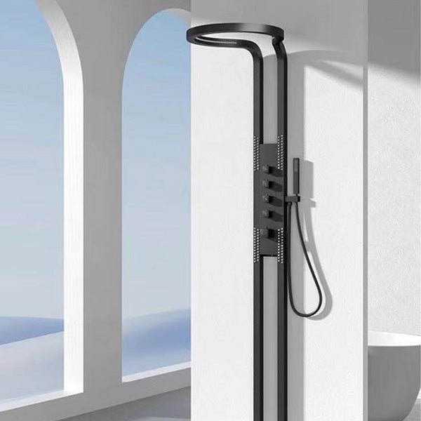 Cascada AquaTech Elite 80" Matte Black Circular Shower Panel System - View 13