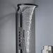 Cascada AquaTech Elite 80" Matte Black Circular Shower Panel System - Close-Up