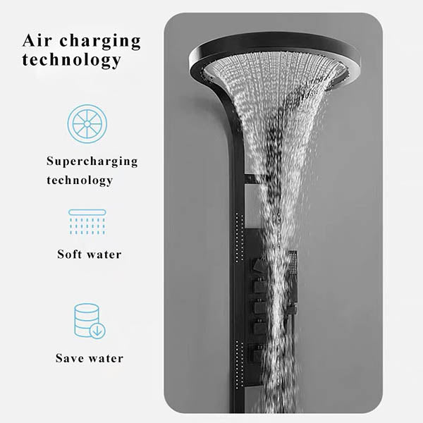 Cascada AquaTech Elite 80" Multifunction Circular Shower Panel System - Detail View