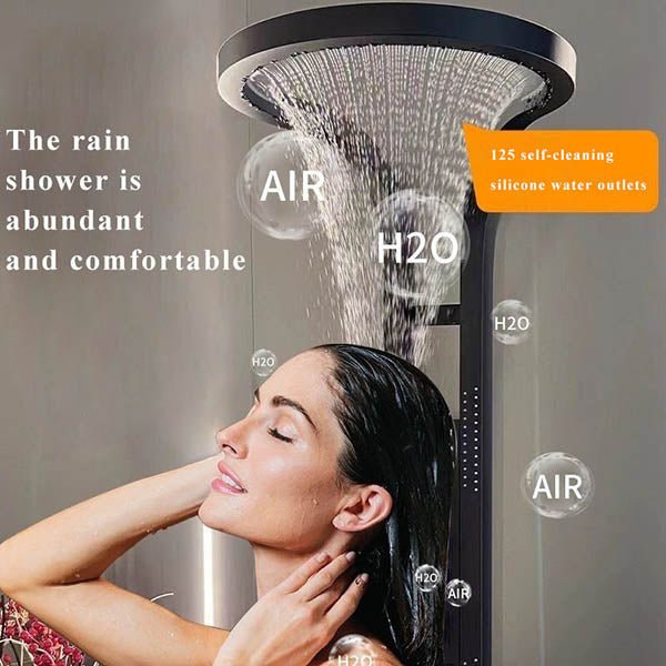 Cascada AquaTech Elite 80" Multifunction Circular Shower Panel System - Side View