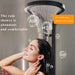 Cascada AquaTech Elite 80" Multifunction Circular Shower Panel System - Side View