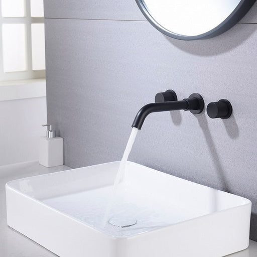 Cascada Arno Wall-Mounted Waterfall Faucet – Modern Bathroom Sink Fixture - Side View