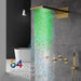 Cascada Aspen 9"x22" Brushed Gold LED Shower System - Lifestyle View