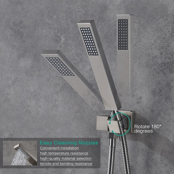 Cascada Aspen 9"x22" Brushed Nickel LED Shower System - View 13