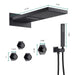 Cascada Aspen 9"x22" Matte Black LED Shower System - Features