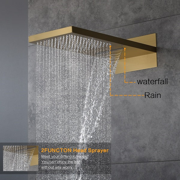 Cascada Aspen 9"x22" Music LED Shower System - Detail View