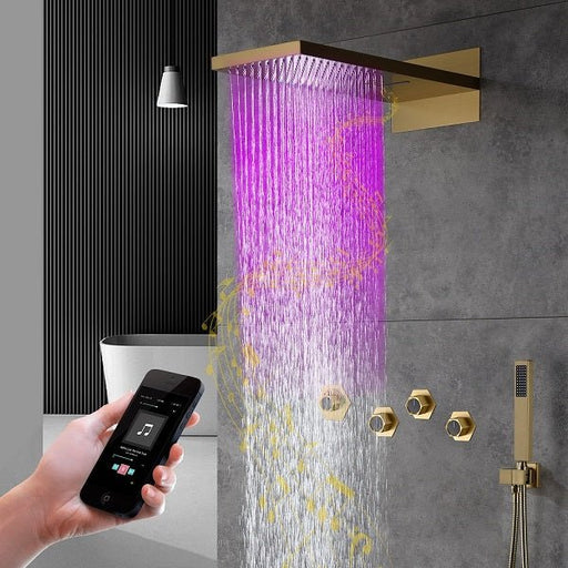 Cascada Aspen 9"x22" Music LED Shower System