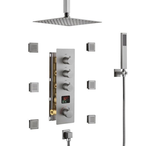 Cascada Assisi 10" Ceiling Mount Digital Rainfall Shower System - Features