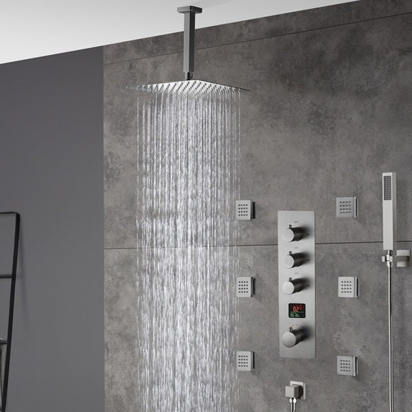 Cascada Assisi 10" Ceiling Mount Digital Rainfall Shower System