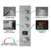 Cascada Assisi 10" Ceiling Mount Digital Rainfall Shower System - Detail View