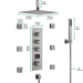 Cascada Assisi 10" Ceiling Mount Digital Rainfall Shower System - Side View
