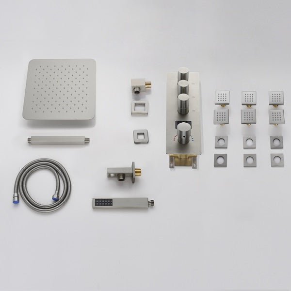 Cascada Assisi 10" Ceiling Mount Digital Rainfall Shower System - Close-Up