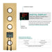 Cascada Assisi 10" Thermostatic Digital Display Shower System - Features