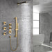 Cascada Barcelona 12" Brushed Gold Rain Shower Set