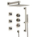 Cascada Barcelona 12" Brushed Nickel Rain Shower Set - Close-Up