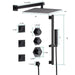 Cascada Barcelona 12" Rainfall Shower Set - Dimensions