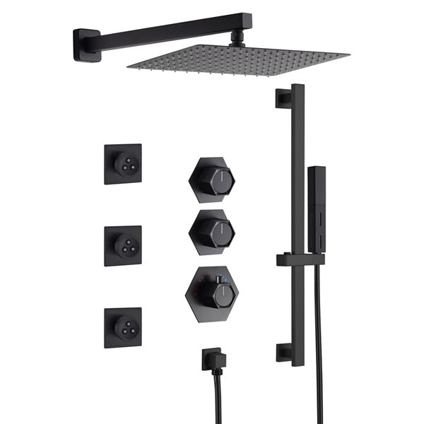 Cascada Barcelona 12" Rainfall Shower Set - Features