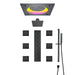 Cascada Bellagio 22" LED Music Dual Rainfall Shower System - Features