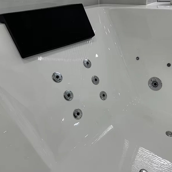 Cascada Bellagio 71" Acrylic Spa Tub Bubble Jet 2-Person Massage Bathtub - View 9
