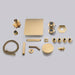 Cascada Bilbao 16" Brushed Gold Dual Shower Head System - Close-Up