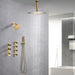 Cascada Bilbao 16" Brushed Gold Dual Shower Head System