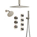 Cascada Bilbao 16" Brushed Nickel Dual Shower Head System - Dimensions
