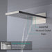 Cascada Bologna 9"x22" Bluetooth LED Digital Shower System - Dimensions