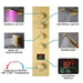 Cascada Bologna 9"x22" Digital LED Music Shower System - Detail View
