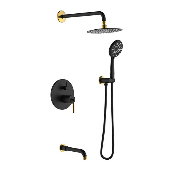 Cascada Bronzo 8" Shower Set with Bathtub Spout