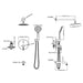 Cascada Bronzo 8" Shower Set with Bathtub Spout - Side View