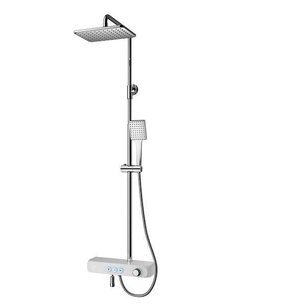 Cascada Caesar 8" Thermostatic Digital Shower Faucet System - White