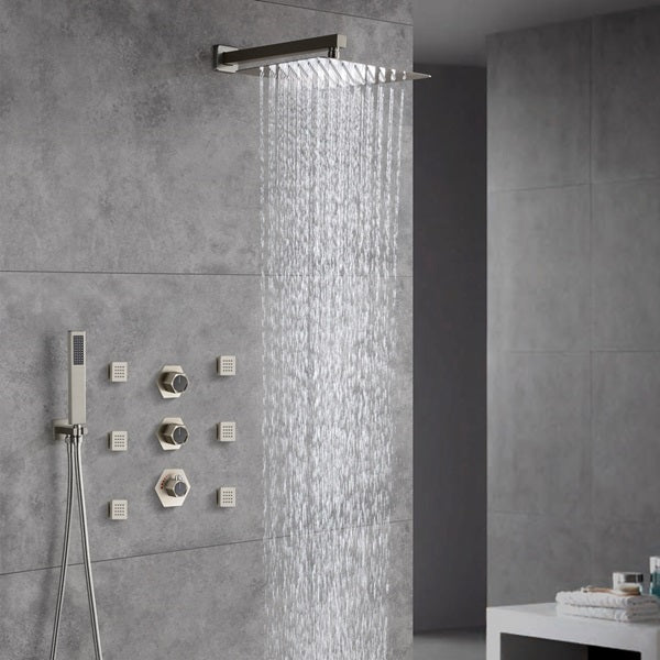 Cascada Camellia 12" Brushed Nickel Shower System