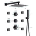 Cascada Camellia 12" Matte Black Shower System - Features