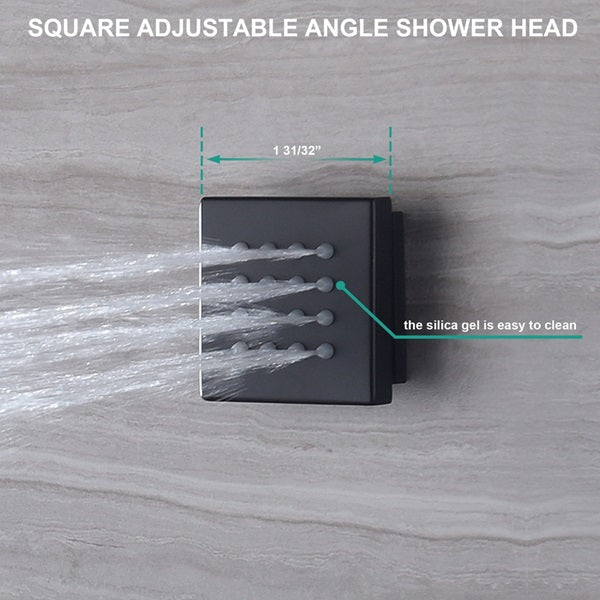 Cascada Camellia 12" Matte Black Shower System - Installation View